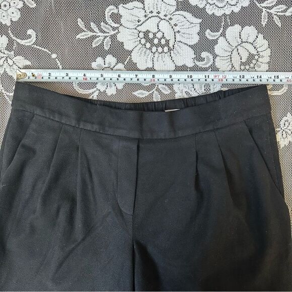 Aritzia Babaton Cohen Faux Suede Pull Up Cropped Trouser Pants in Black Size 6 - Picture 9 of 14